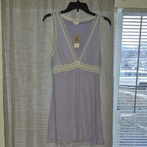 Le Lis Light Purple Dress with Lace Detail